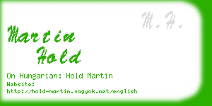 martin hold business card